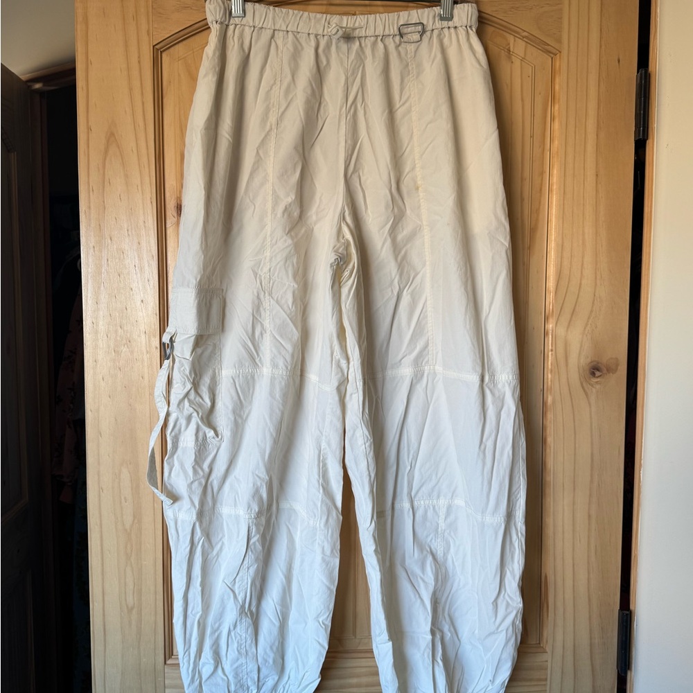 Urban Outfitters Cream Parachute Pants